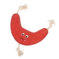 thumbnail image 1 of Benji & Flo Crazy Faces Bounce Back Boomerang Suede Rope Dog Toy, 1 of 3