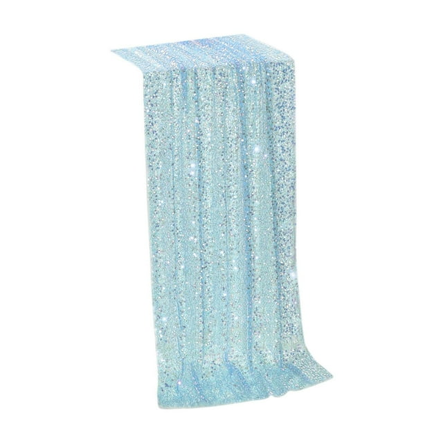 Mermaid Party Decorations,Sequin Table Runner13X70.86 Inches Long Ridescent Glitter Fabric for Girls Summer Wedding Party Birthday Decorations,Mermaid Birthday Decorations