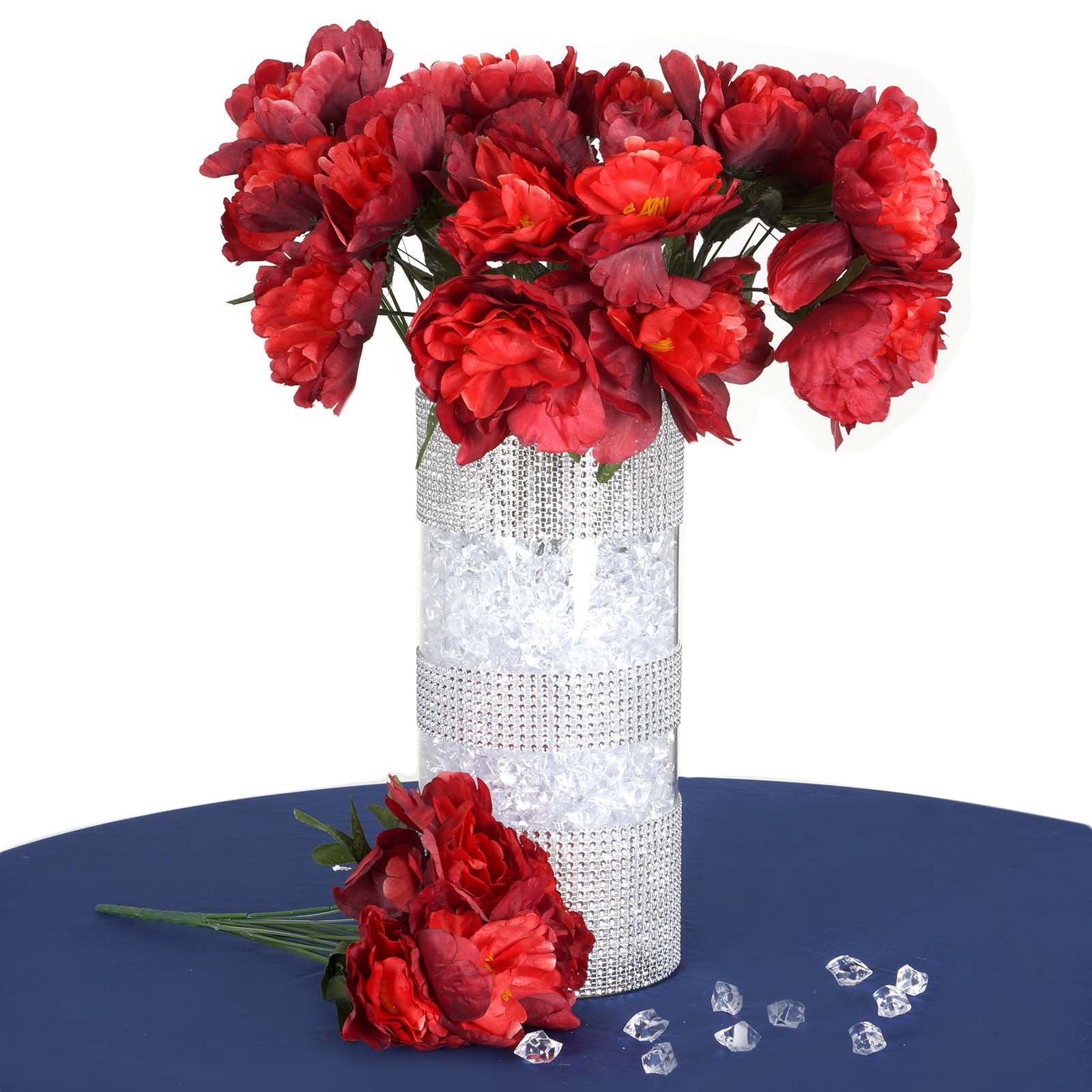 Efavormart 60 pcs Artificial PEONY Flowers for DIY Wedding Bouquets
