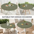 thumbnail image 7 of Green Christmas Gingerbread and Tree Pattern Round Fitted Tablecloth with Elastic Edge,Dining Table Cover Waterproof,Outdoor Round Tablecloth for Camping,Dining,Indoor and Outdoor, 7 of 7