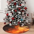 thumbnail image 5 of Sikiie Fiery Dragon Of Chaos 30-48 inches {designName} Print Christmas Tree Skirt Snowman Xmas Tree Skirt with Edge Christmas Decorations for Holiday Party-48", 5 of 7