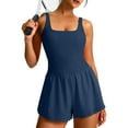 thumbnail image 3 of lcziwo Womens Athletic Romper Workout Running Onesie Shorts Jumpsuits Gym Yoga Tennis Skort Rompers Beach Vacation Outfits Ofertas de Hoy en Liquidaci贸n Navy L, 3 of 9