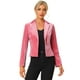 thumbnail image 1 of Chaqueta De Traje De Oficina De Negocios Con Solapa Y 1 Botón De Terciopelo Para Mujer Rosa L, 1 of 5