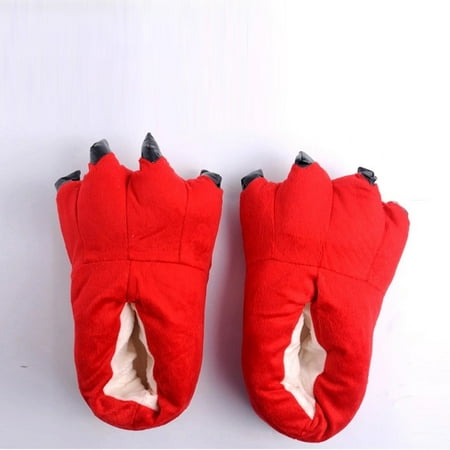 

Kids Winter Warm Indoor Slippers Funny Animal Paw Monster Claw Shoes