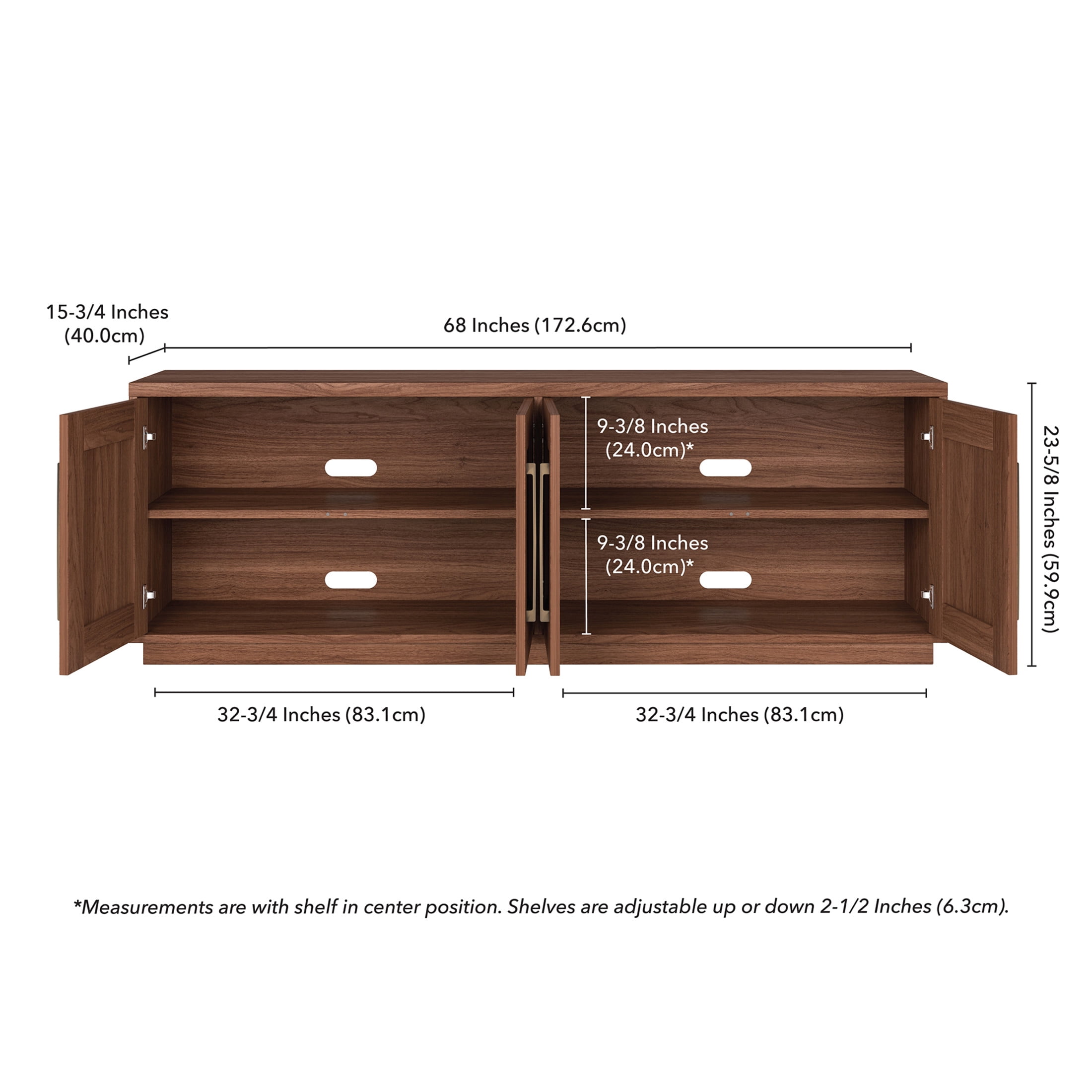 Evelyn&Zoe Tillman Transitional TV Stand For TVs up to 75", Satin Walnut