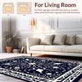 thumbnail image 2 of ODIKA 3'x5' Machine Washable Non-Slip Area Rug, Fantasy Universe Exploration Featuring Stars and Galaxies High Traffic Rug with Pad, Blue, 355048, 2 of 8