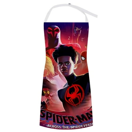

Man Across the Spider-Verse apron has an iconic print is durable and adjustable with none pocket for convenience. Perfect for fans 27 x 33 （70*84cm）