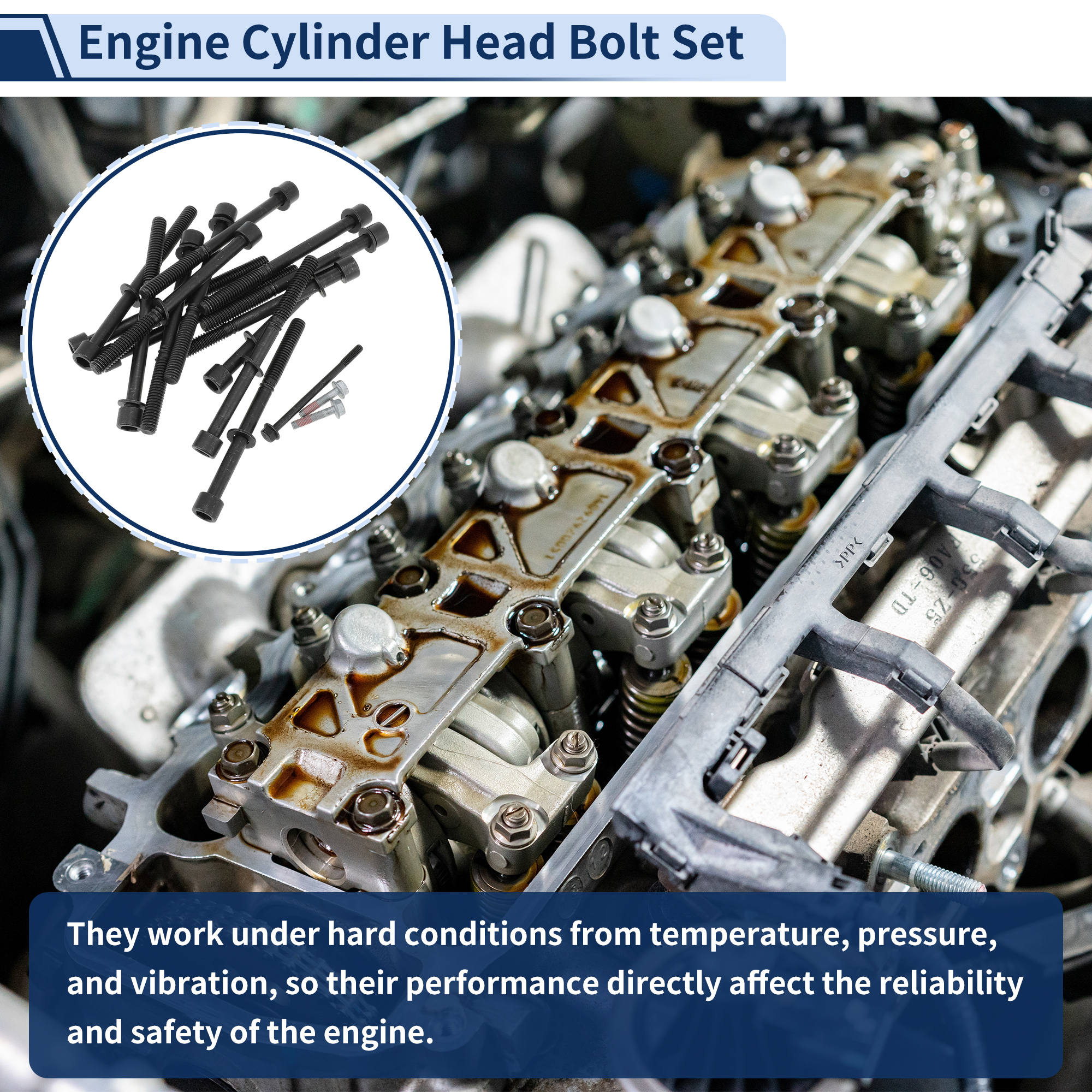 Unique Bargains Engine Cylinder Head Bolt Set for Chevrolet Colorado 2.8L 3.5L 04-06 No.ES 71334