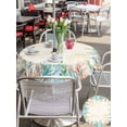 thumbnail image 6 of Outdoor Tablecloth with Umbrella Hole Zipper Beige Coastal Round Tablecloth 60" Waterproof Outside Table Cloth Summer Nautical Beach Coral Starfish Patio Table Cover Tablecloths for Picnic Party, 6 of 8