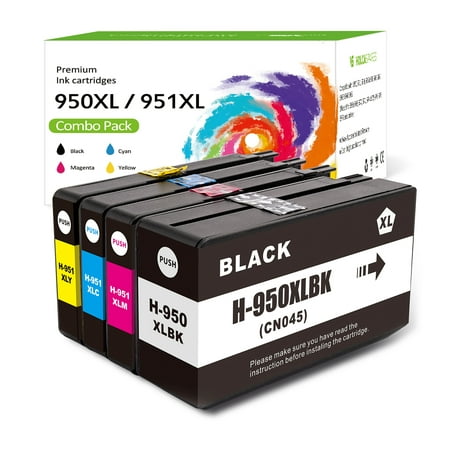 Ink Cartridge Replacement for HP 950 951 XL Compatible with HP OfficeJet Pro 251dw, 271dw, 276dw, 8100, 8600 Series (Combo Pack)