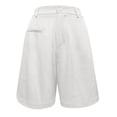 thumbnail image 4 of iHPH7 Knee Length Shorts Women, Wide Leg Shorts for Women, Lightweight Shorts for Women, Womens Shorts Casual, Loose Shorts Women, White XXL, 4 of 6