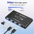 thumbnail image 4 of AOOOWER 4K60Hz HDTV Compatible KVM Switcher 4xUSB3.0 EasyTransition Between 2 Computers, 4 of 7
