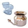 SoulGenie SteloKleen Stainless Steel Nasal Irrigator Neti Pot PLUS ChillEyes Eye Wash Cups (2 Pcs.)