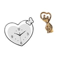 thumbnail image 6 of Wall Clock Figurine Sculpture Acrylic Modern Art Silent Movement for Couples Home Decoration Family Gift, 6 of 8