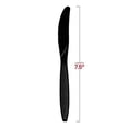 thumbnail image 5 of Smarty 7.25" Black Plastic Disposable Dinner Knives 1000ct, 5 of 7