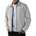 thumbnail image 7 of Hulanddfd Mens Jacket Zip Up Collared Coat, Lightweight Long Sleeve Outerwear with Pockets, Casual Spring Top, 7 of 7
