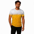 thumbnail image 2 of Telankuip Men's Bavarian Oktoberfest Short Sleeve T-Shirts Novelty 3D Full Glass of Printed Crew Neck Graphic Tee Summer Loose Comfort Plus Size Tshirt for Festival Party 5-Yellow S, 2 of 4