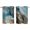 Turquoise Ombre, variant on Kitchen Curtains 84 Inch Length 2 Panels, Turquoise Ombre Grommets Window Treatment Curtain, Brown Abstract Modern Gradient Retro Art Thermal Curtains Drapes for Living Room/Bathroom