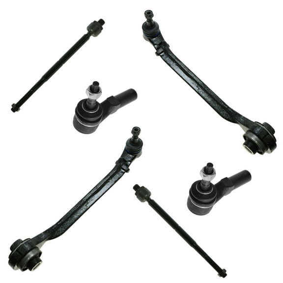 TRQ Front Suspension 6 pc Kit Lower Control Arms & Tie Rods for Chrysler Dodge PSA58854