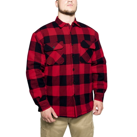 Rothco Buffalo Plaid Quilted Lined Jacket - Red