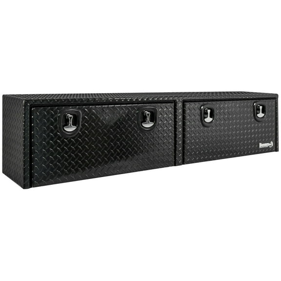 Buyers Products Company Truck Box 18X16X96 Gloss Black Diamond Tread Aluminum Topsider