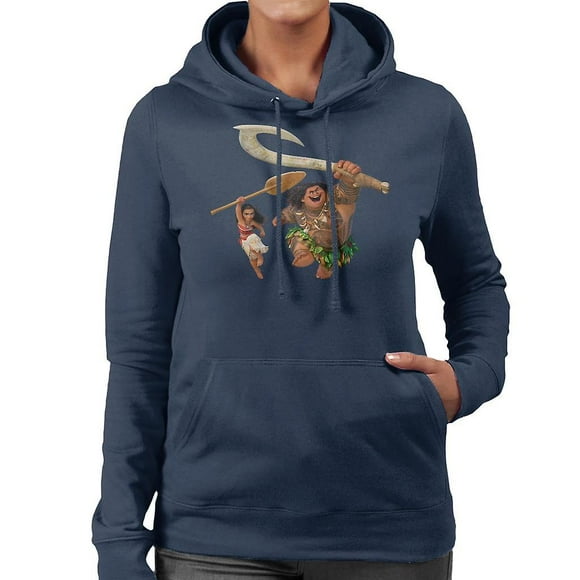 Disney Moana And Maui Jump Women's Hooded Sweatshirt