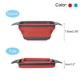 thumbnail image 5 of Uxcell Collapsible Colander Set, 2 Size Silicone Square Foldable Strainer for Pasta, Vegetables, Fruits - Blue Red Small, 5 of 6