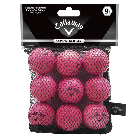 Callaway HX-Practice Golf Balls - 9 Pack - Pink
