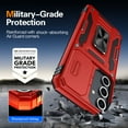 thumbnail image 4 of ANTSHARE for Samsung Galaxy S24FE Case with Rotatable Ring Kickstand & 9H ScreenProtector-Red, 4 of 7