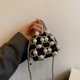 thumbnail image 5 of Bolso de hombro para mujer, con cuentas huecas, tejido a la moda, nuevo bolso cruzado con cadena de metal para mujer, bolso de mensajero exquisito para desplazamientos diarios, 5 of 5