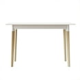 thumbnail image 6 of LiviNest 47-Inch Compact Dining Table for Apartments: 100-lb Stable Daily Hub - Fits 4-Person Meals & Home Office in Small Spaces - White MDF Top & Solid Wood Legs, 6 of 6
