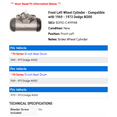 thumbnail image 2 of Front Left Wheel Cylinder - Compatible with 1969 - 1973 Dodge M300 1970 1971 1972, 2 of 2