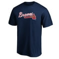 thumbnail image 2 of Men's Navy Atlanta Braves Official Team Wordmark T-Shirt, 2 of 3