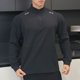 thumbnail image 1 of pstuiky camisas de manga larga para hombre, Camiseta deportiva informal de manga larga para hombre, color liso, con cuello alto, media cremallera y hebilla, ajustada camisetas de hombre m, 1 of 6