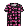 thumbnail image 4 of ZMHEGW Womens T Shirts Trendy Fashion Casual Top Shirt Short Sleeve Round Neck Printed Elegant Loose Soft Top Blouse Tshirts, 4 of 5