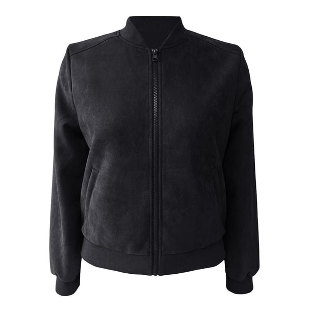 Chamarra Simply Basic Bomber para Mujer de Cuello Alto