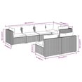 thumbnail image 3 of vidaXL 7 Piece Garden Lounge Set with Cushions Brown Poly Rattan, 3 of 4