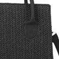 thumbnail image 4 of tejido capacidad superior, de mimbre, s de hombro, para informales, playa, , negro Colco monedero de paja, 4 of 8