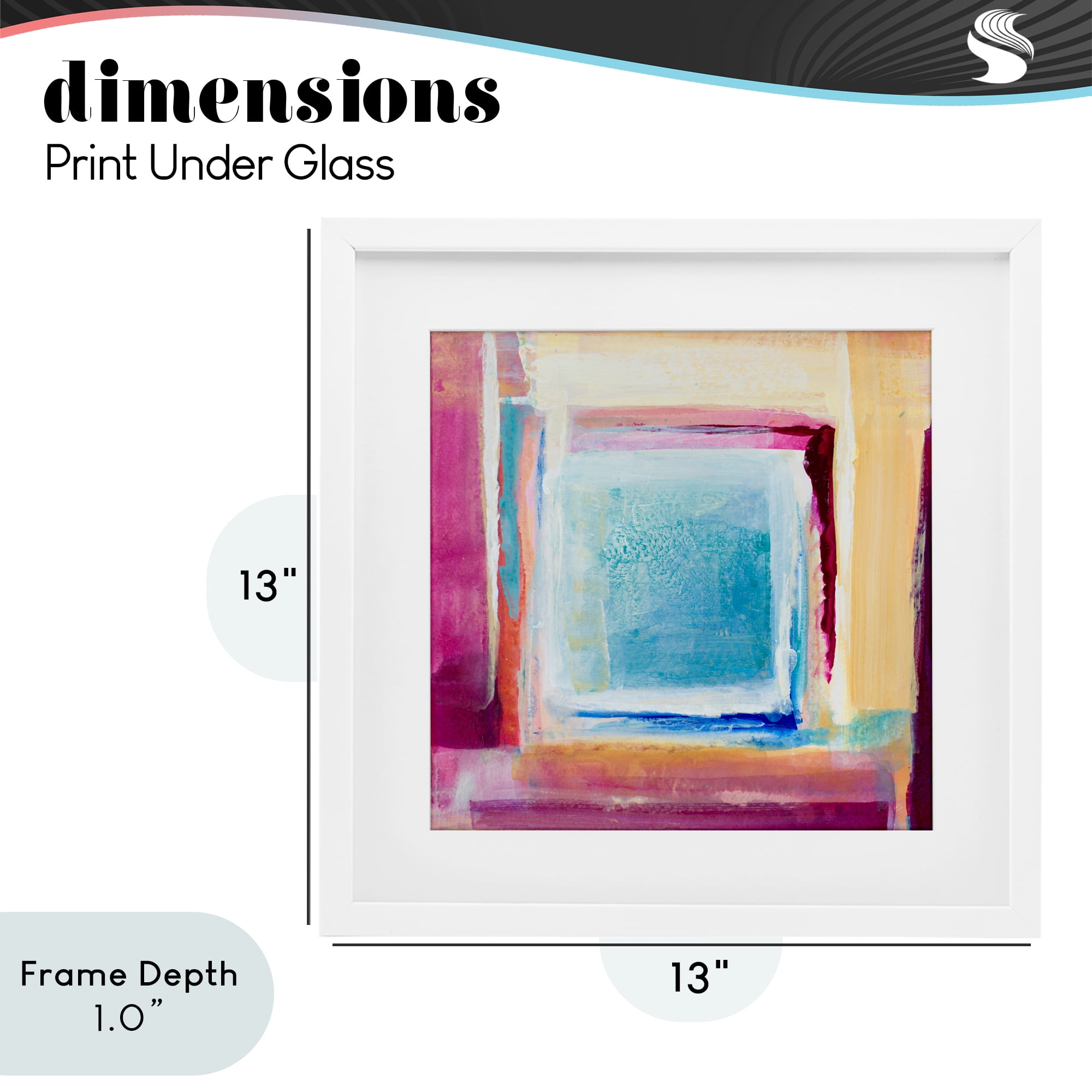 Stupell Industries Bright Colors New Day White Framed Print Under Glass, design by Lanie Loreth
