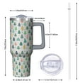 thumbnail image 2 of Gray Christmas Tree Pattern Tumbler with Handle and Lid,40oz Double Wall Vacuum Insulated Tumbler,Cups Gift for Women and Men, 2 of 7