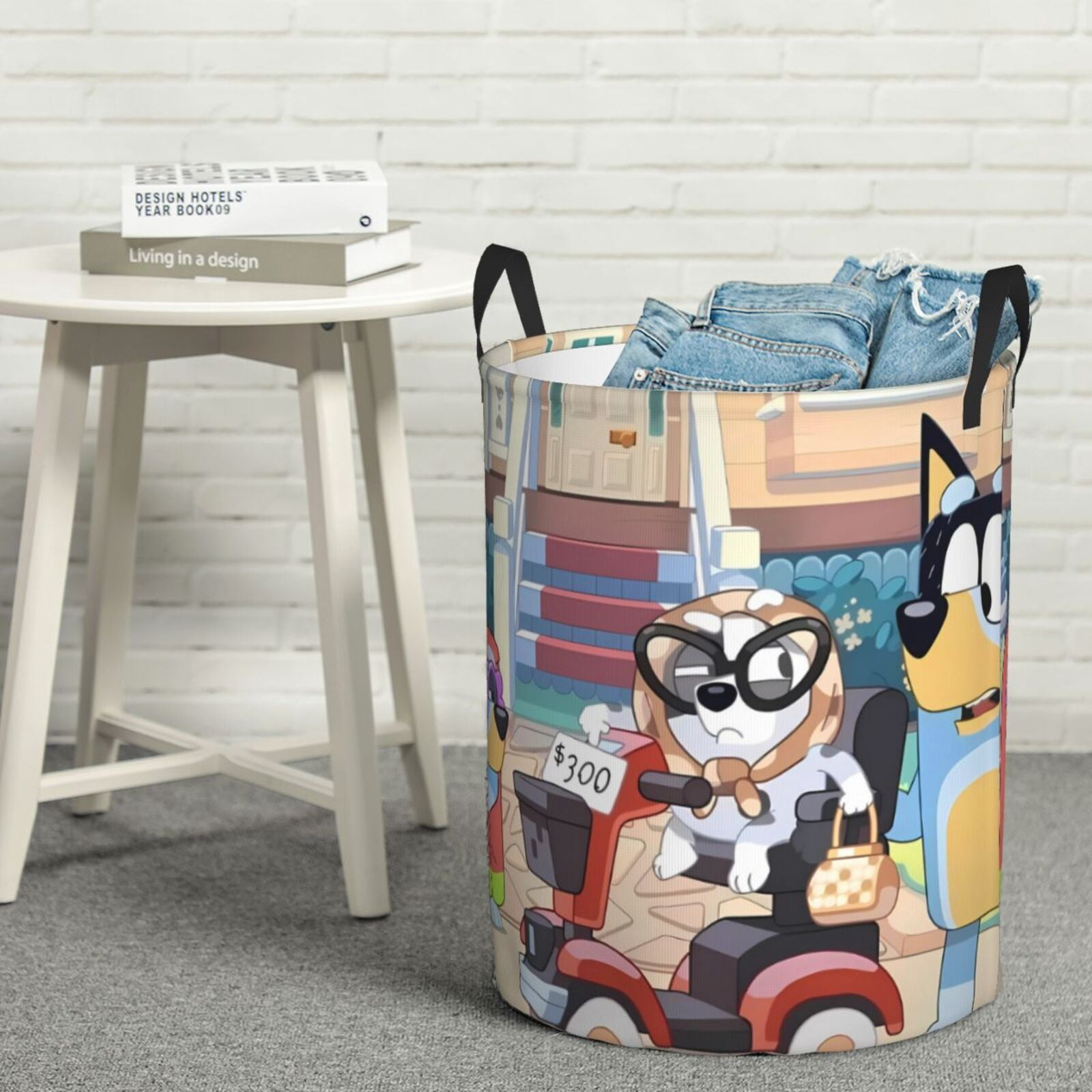 Johaoi Bluey Pattern Round Large Laundry Basket -Storage Basket - Toy Storage Basket, Perfect as Hamper, Kids Room Storage, and Toy Containment-