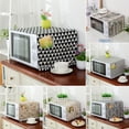 thumbnail image 2 of Microwave Oven Dust Cover Geometric Printing Decorative Kitchen Appliance Cover with Storage Bags for Home, 2 of 8