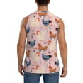 thumbnail image 4 of Fotbe Men's Funny Chicken Print Men's Sleeveless Muscle Tank Tops Casual T-Shirts for Gym Workout Beach-Medium, 4 of 8