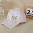 thumbnail image 4 of Bling Butterfly Bee Baseball Cap for Women,Shiny Studded Rhinestone Adjustable Sparkling Baseball Hat Shiny Baseball Cap, 4 of 5