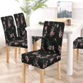thumbnail image 5 of RYLABLUE Trendy Floral Design Stretch Chair Cover Protector Seat Slipcover for Dining Room Hotel Wedding Party Set of 4, 5 of 5