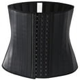thumbnail image 2 of Corsé deportivo de látex para fitness, cinturón de contracción abdominal, ropa moldeadora corporal, corsé de goma brillante con 25 huesos de acero y látex, 2 of 5