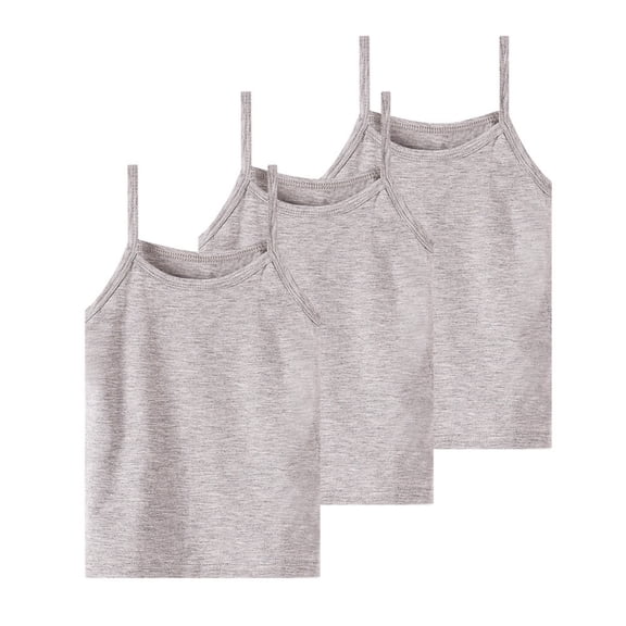 yillto Girl Undershirts Camisoles 3 Pack Soft Sleeveless Cami Girls Kids Summer Tank Tops 1-12 Years