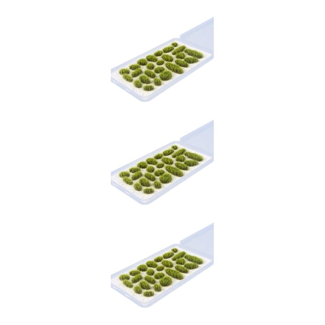 ZheElen 25x Simulation Cluster Green Grass for Train Scenery Decor Accessory Model Landscape Light Green 6mm 3Set