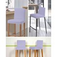 thumbnail image 5 of Pure Lavender Bar Stool Covers Set of 2, Simple Solid Color Stretch Washable Bar Chair Covers with Backs, Removable Pub Counter Height Chair Cover for Kitchen Dining Room Cafe, 5 of 7