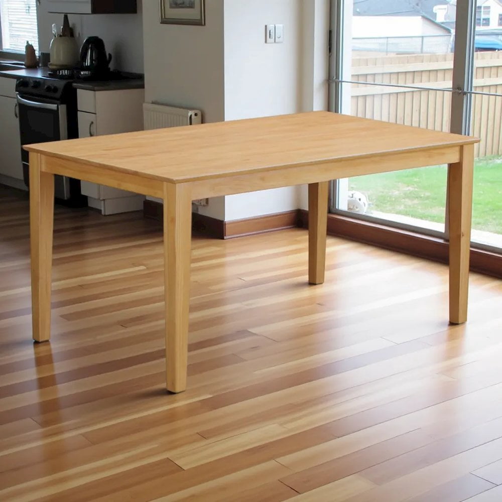 FurniFact Elegant 60-Inch Solid Wood Dining Table – Farmhouse Kitchen Table